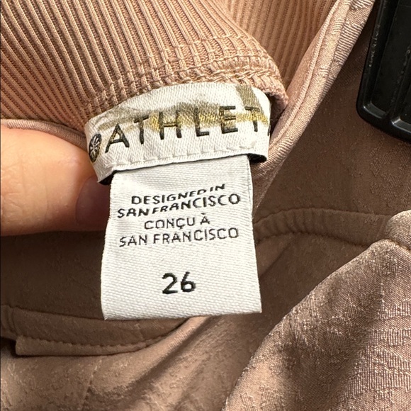ATHLETA Brooklyn Textured Ankle Pant Size 26 plus Dusty Rose 3X NEW - Picture 2 of 3
